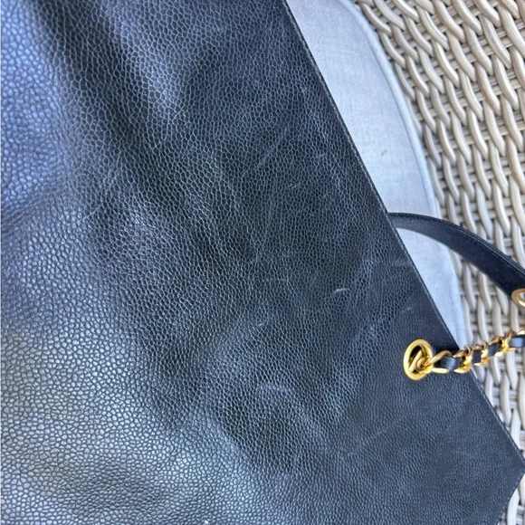Authentic CHANEL SUPERMODEL black caviar leather large tote bag - Picture 3 of 16